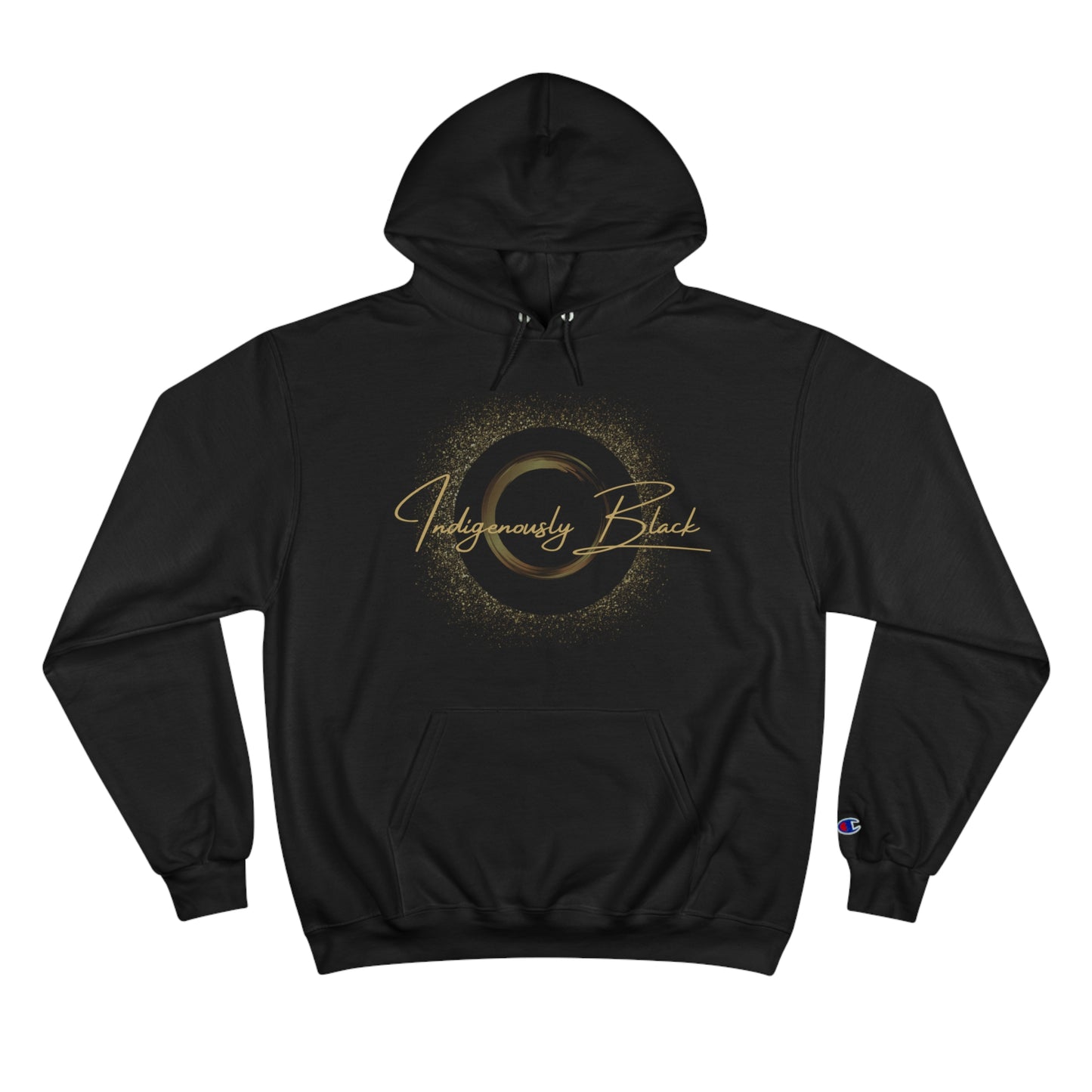 Indigenously Black Logo Hoodie - Front