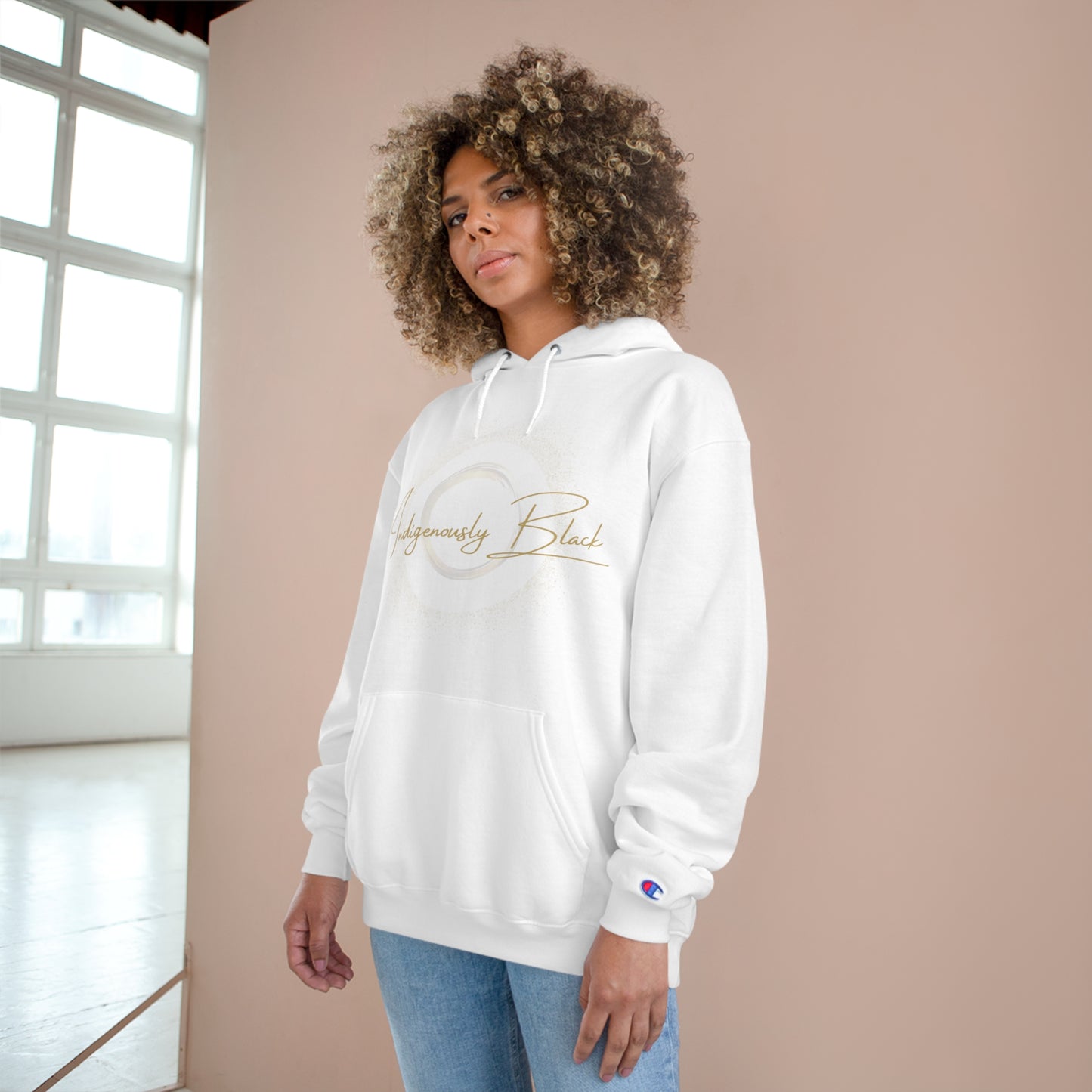 Indigenously Black Logo Hoodie - Front